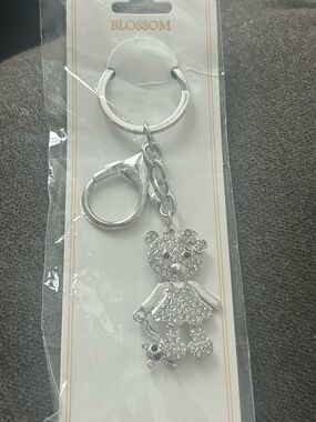 Girly Rhinestone Bear Purse Charm/Key Chain